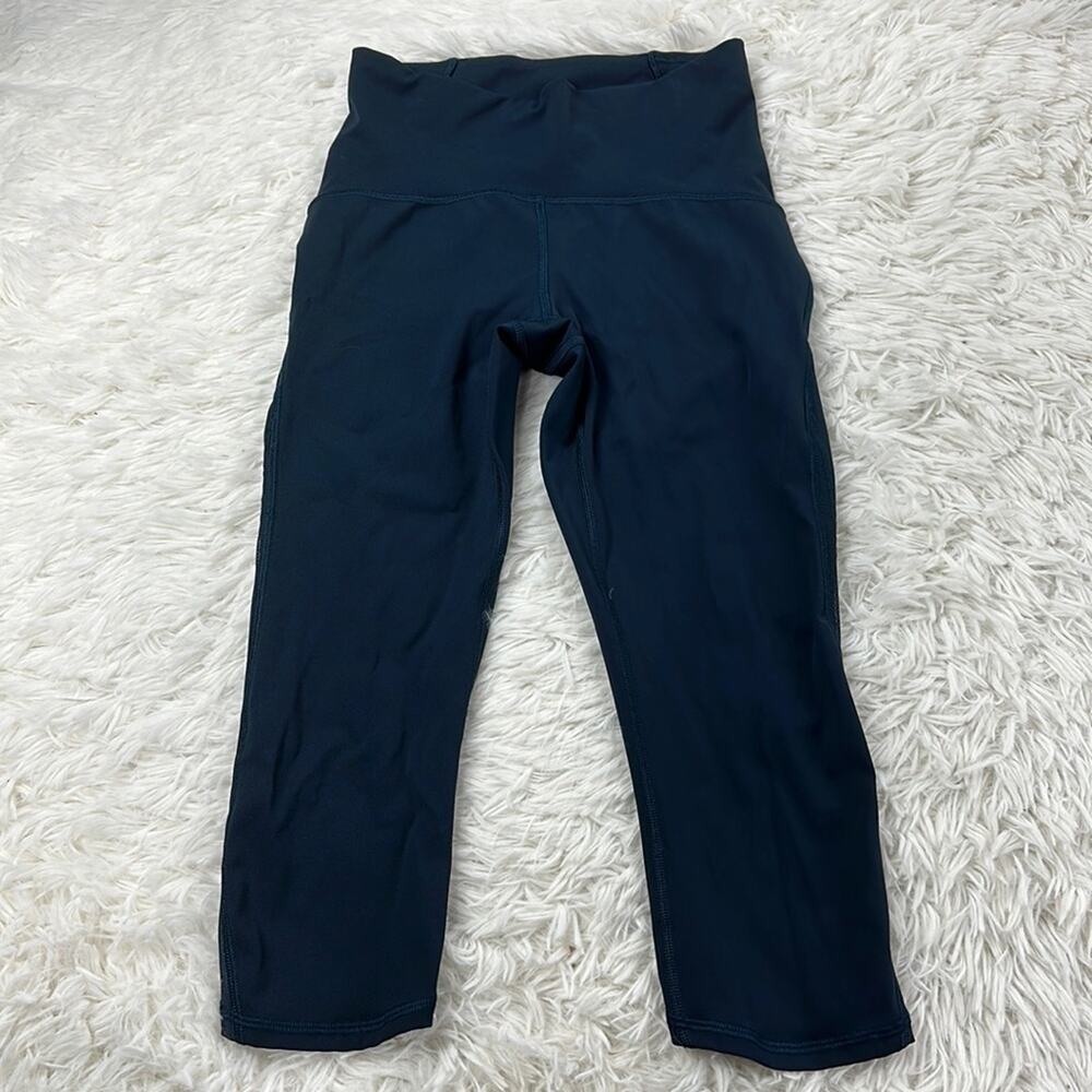 Lululemon Train Times Crop (17" ) Nocturnal Teal